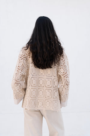 Crochet Linen Top