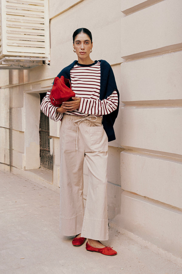 Striped Long Sleeve in Navy