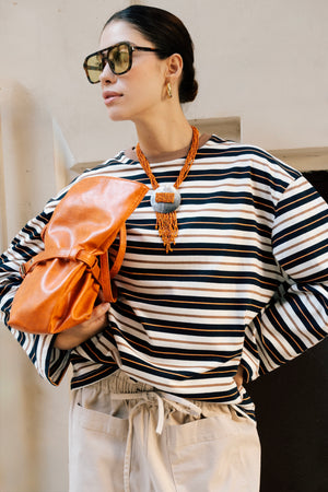 Striped Long Sleeve in Brown