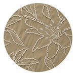 Embroidered Gabardine Pants in Beige