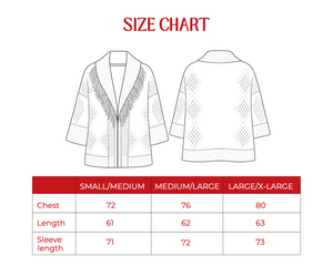 Fringed Cardigan in Grey