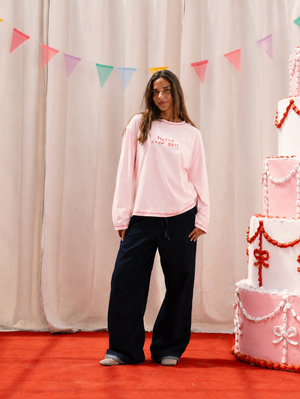 Nesaa Know Best Long Sleeve T-Shirt In Pink