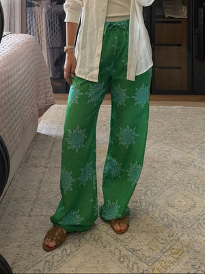 Linen Pants in Green