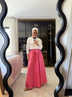 Pink Gingham Skirt