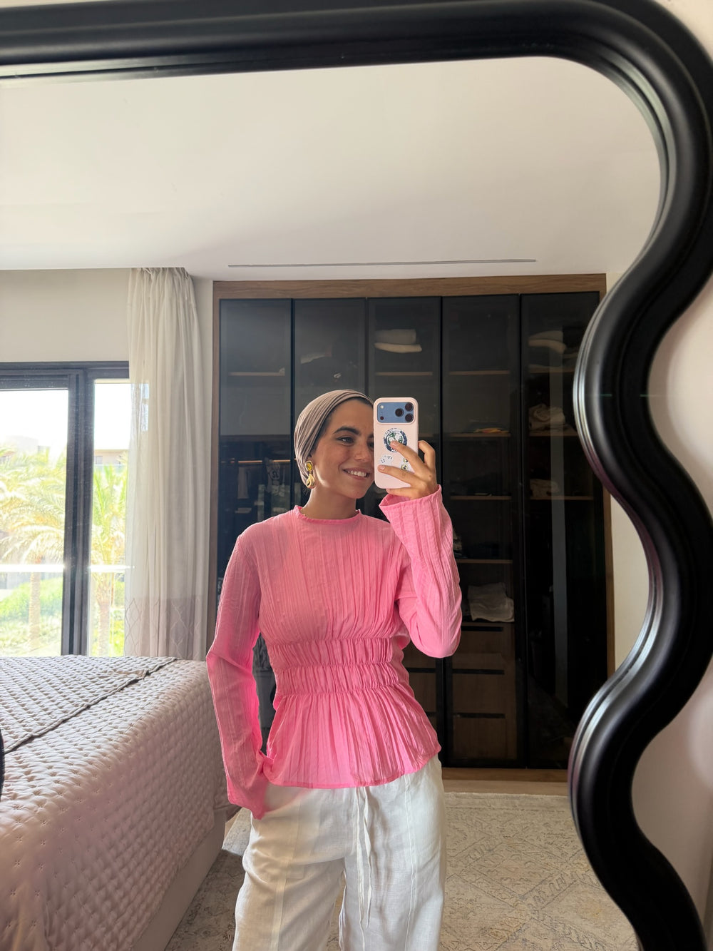 Ruched Top in Pink