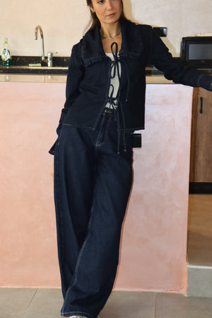Wide Leg Denim Pants