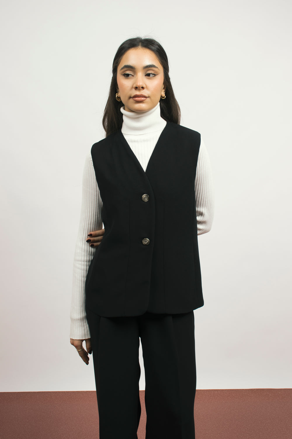 Girl Boss Vest In Black