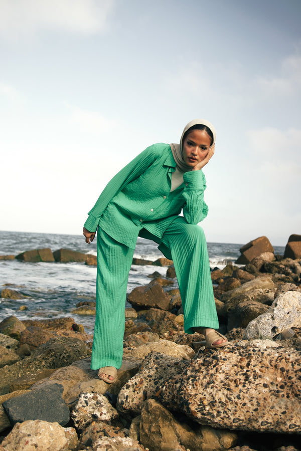 Bottom line Set in Emerald Green