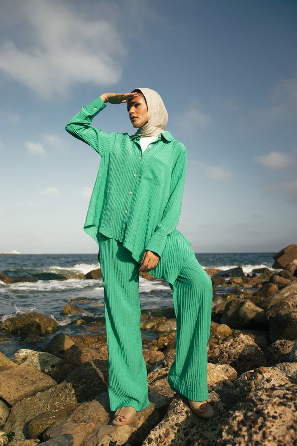 Bottom line Set in Emerald Green