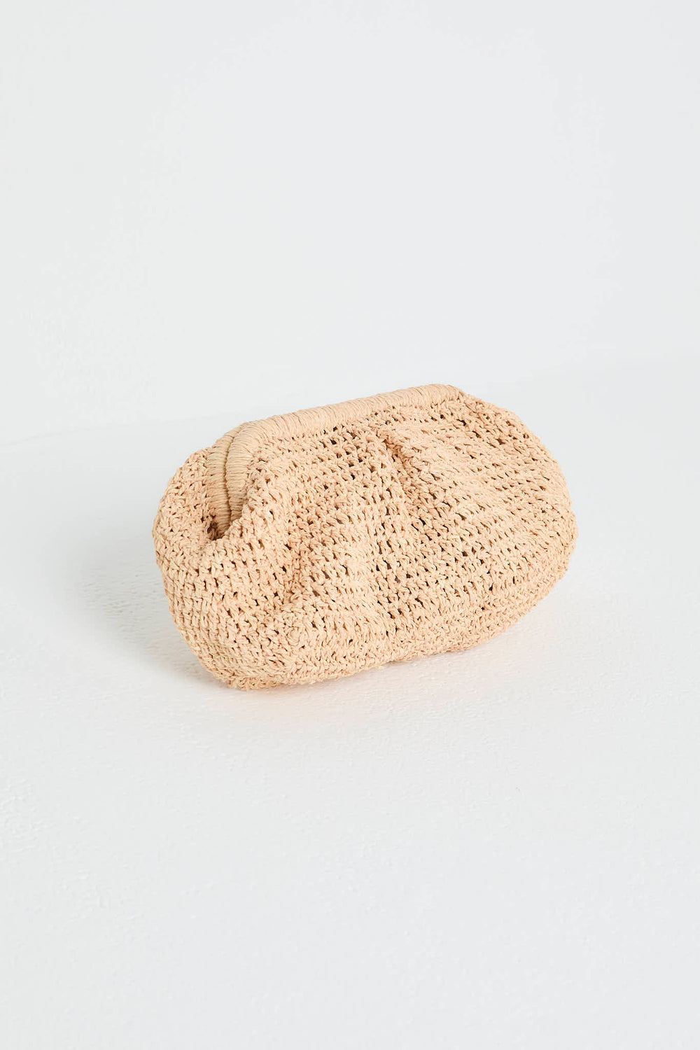 Raffia Clutch in Wheat