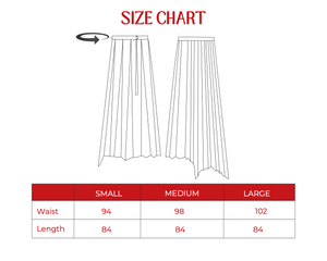 Pleated Satin Skirt in Black