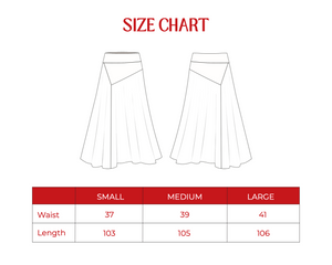 Multi Cut Skirt in Brick