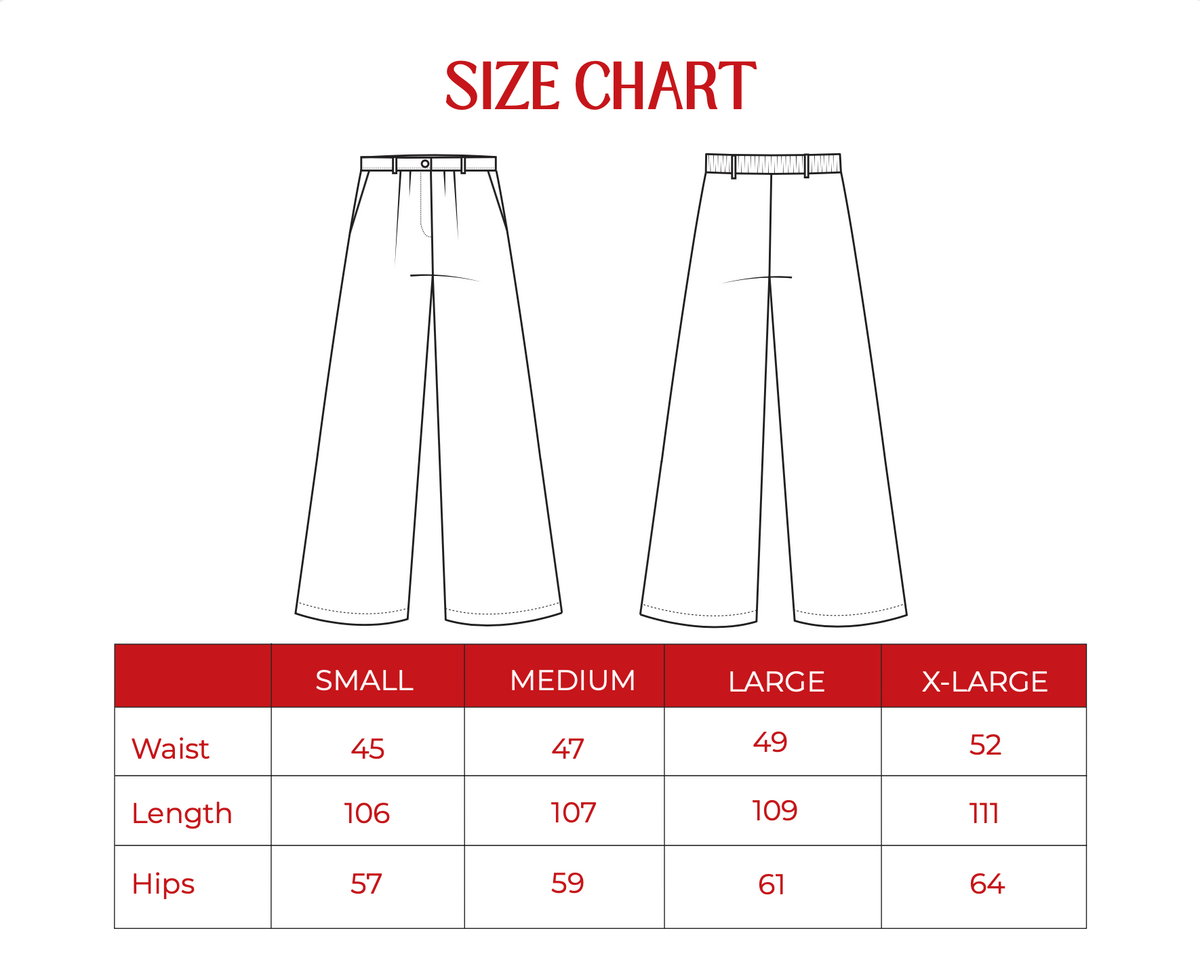 Product size guide