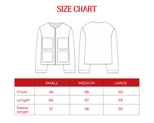 Mid-length Colored Jacket in Yellow Checkered