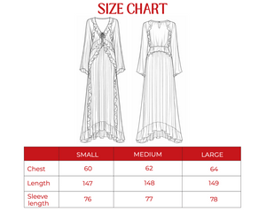 Ruffled Chiffon Dress in Black