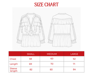 Chiffon Ruffled Blouse With Lace Trim In Black