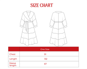 Pleated Kaftan in Grey