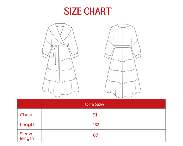 Pleated Kaftan in Grey