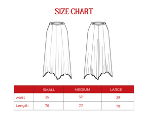 Crinkled Chiffon Skirt in Brown