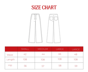 Drawstring Denim Pants with Side Button Details