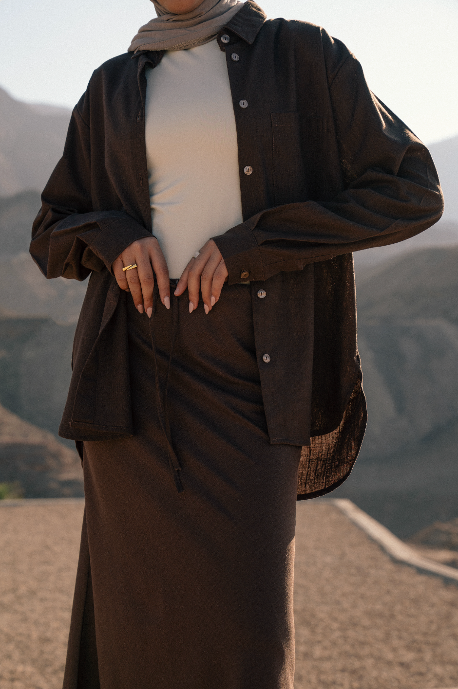 Brown Linen Shirt