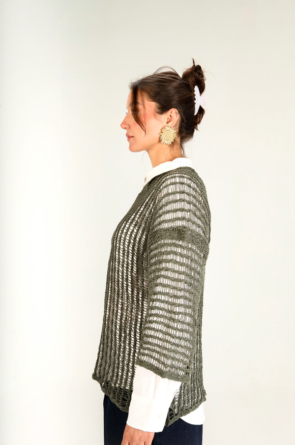 Island Dream jumper in Forest Green