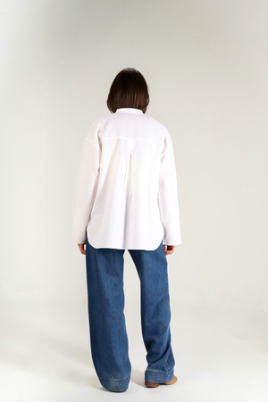 Mandarin Shirt in Offwhite