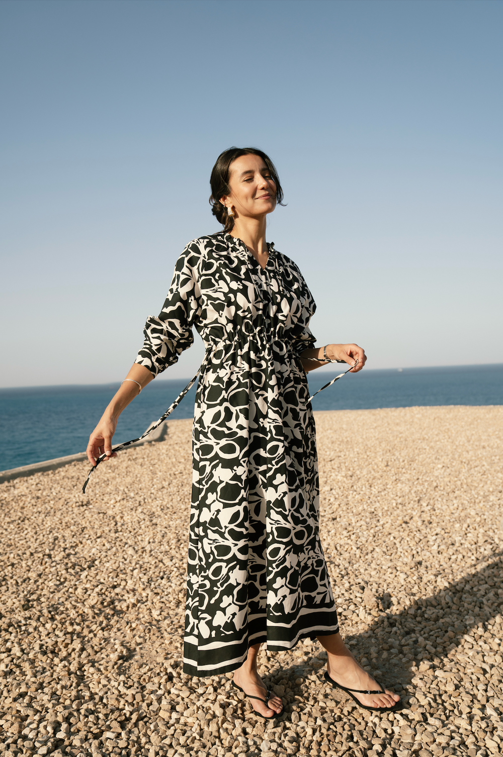 Printed Poplin Dress