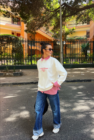 Coolest Woman I Know Sweatshirt in Off White