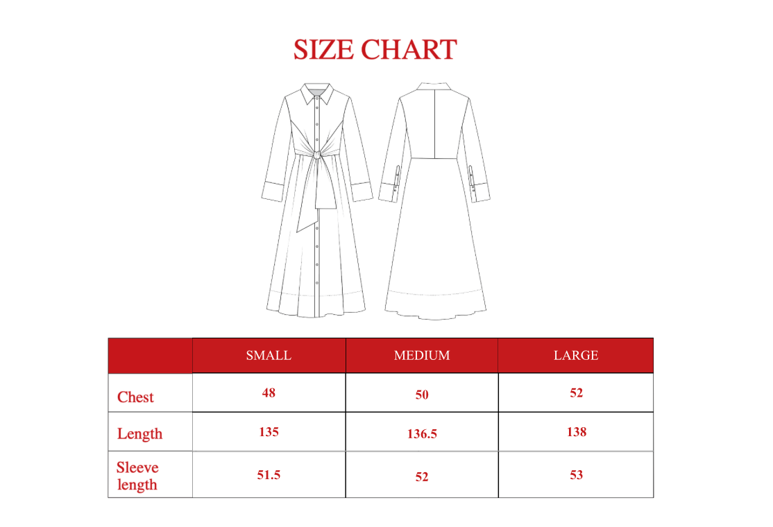 Product size guide