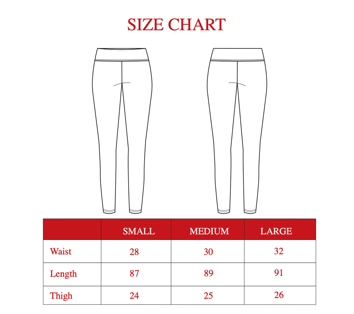 Product size guide