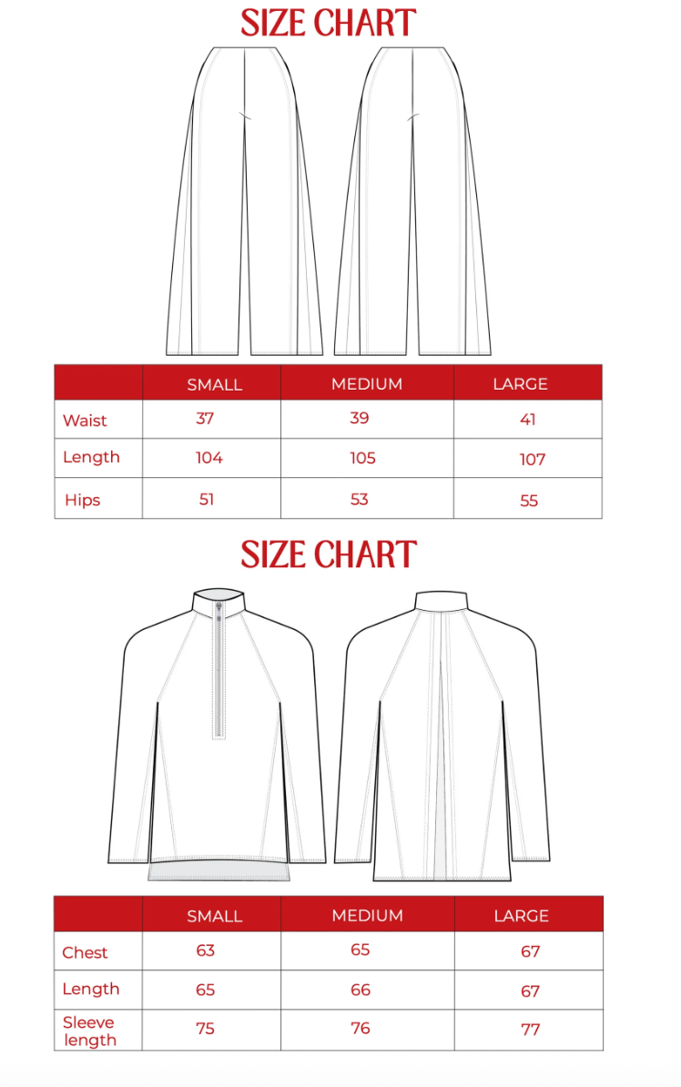 Product size guide