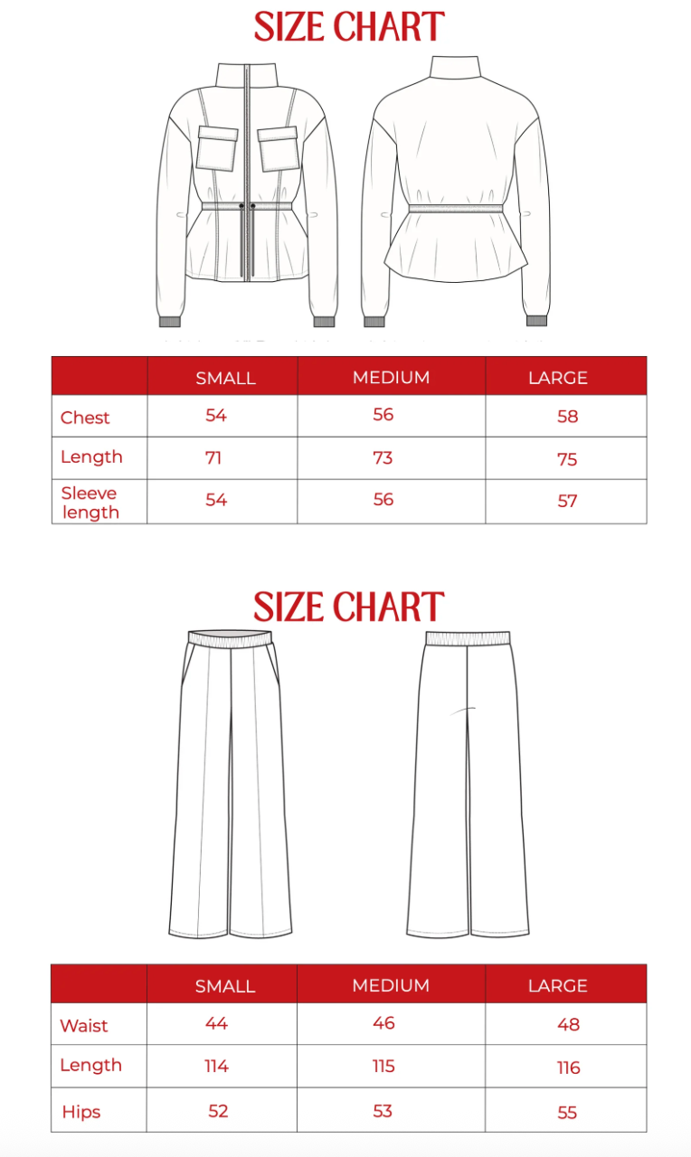 Product size guide