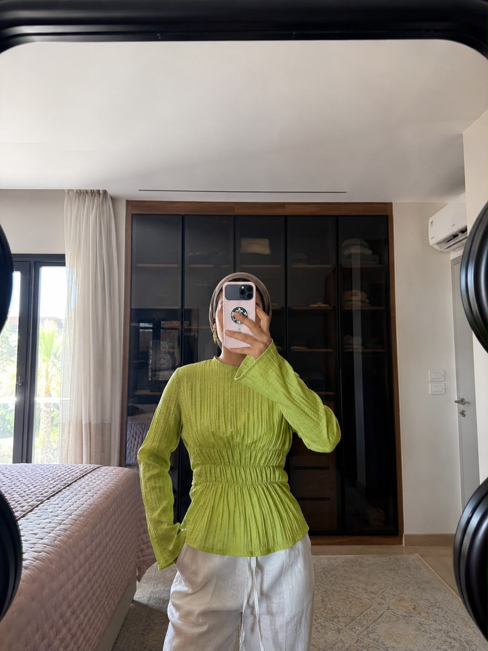Ruched Top in Green