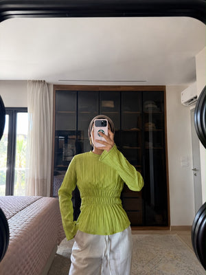 Ruched Top in Green
