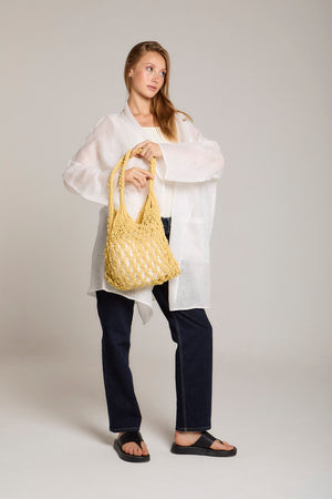 Daisy Strings Bag In Yellow
