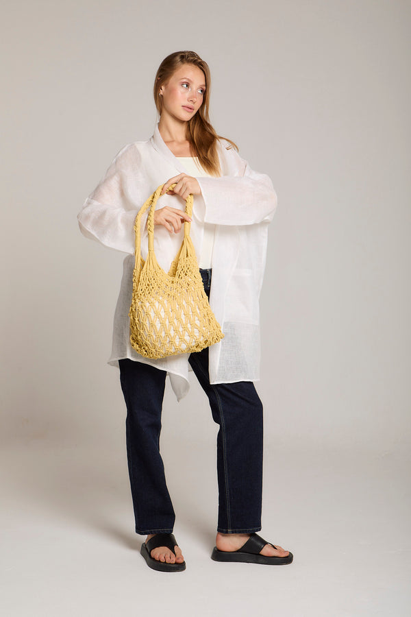 Daisy Strings Bag In Yellow