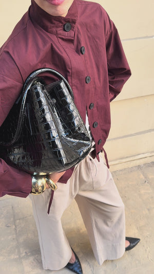 Bomber Jacket in Burgundy