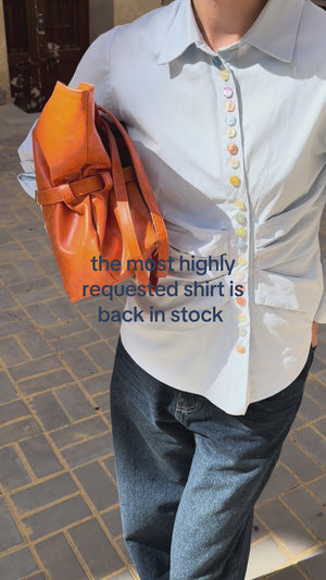 Multicolored Button Up Shirt in Blue